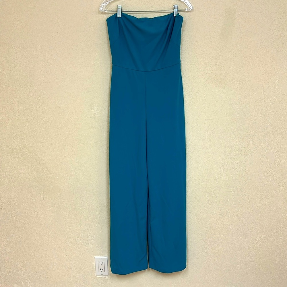 Express womans sleeveless turquoise Wideleg jumpsuit size M